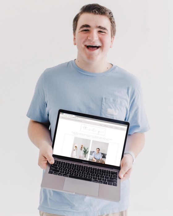 Reed Gallagher as a teenager with his camera